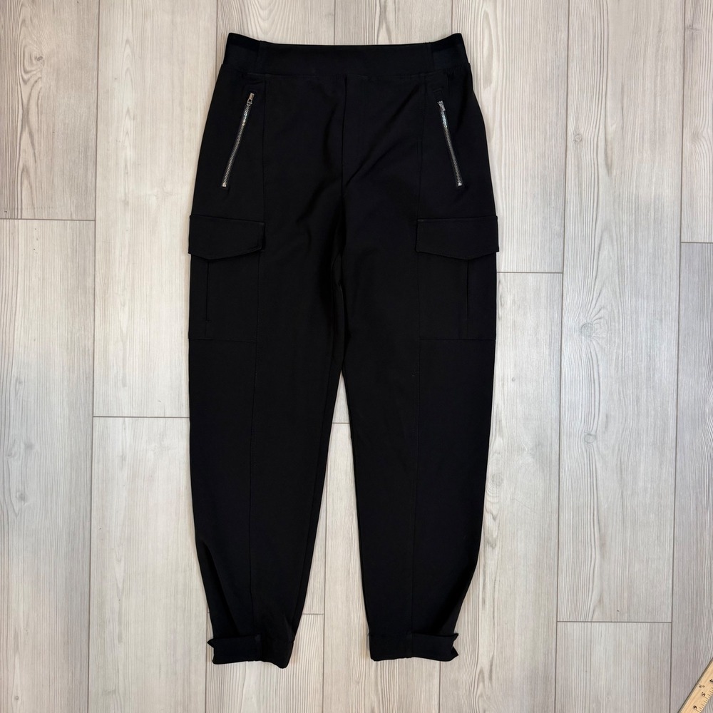 Athleta ENDLESS HIGH RISE CARGO PANT Black Jogger Size 10 467187